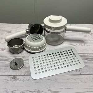 Krups Espresso Mini Replacement‎ Parts Carafe Portafilter Basket Cap White